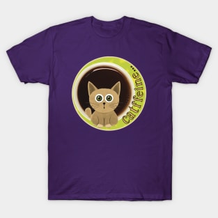 Catffeine - Funny Cat & Coffee T-Shirt